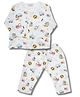 LazyToddler Muslin Woven Full Sleeves Vehicles Printed Coordinating Shirt & Pants Set - Multi Colour