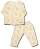 LazyToddler Muslin Woven Full Sleeves Animals Printed Coordinating Shirt & Pants Set - Multi Colour