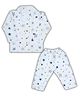 LazyToddler Muslin Woven Full Sleeves Stars Printed Shirt & Pajama Night Suit - Multi Colour