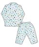 LazyToddler Muslin Woven Full Sleeves Trees Printed Coordinating Shirt & Pajama Night Suit - Multi Colour