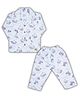 LazyToddler Muslin Woven Full Sleeves Whales Printed Shirt & Pajama Night Suit - Multi Colour