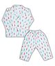 LazyToddler Muslin Woven Full Sleeves Trees Printed Coordinating Shirt & Pajama Night Suit - Multi Colour