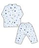 LazyToddler Muslin Woven Full Sleeves Stars Printed Coordinating Shirt & Pants Set - Multi Colour