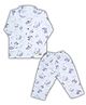 LazyToddler Muslin Woven Full Sleeves Whale Printed Coordinating Shirt & Pants Set - Multi Colour