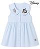 Babyoye Disney 100% Cotton Woven Frock Dress with Sleeveless and Minnie Mouse Embroidery in Light/Sky Blue