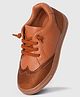 Toothless Colour Blocked Lace Up Shoes - Tan