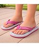 Toothless Abstract Printed Flip Flops - Pink