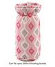 Babyhug Velour Feeding Bottle Cover Ogee Print Large Pink - Fits Upto 280 ml Bottle