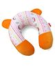 Babyhug Velour Neck Support Pillow Bear Print - Pink & Orange