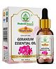 Bhudevam Naturals Geranium Essential Oil For Skin, Hair, Relaxation & Mood Upliftment- 15 ml