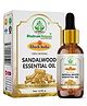 Bhudevam Naturals Khadi Sandalwood Essential Oil for Skin Care Aromatherapy Meditation Diffuser & Massage -15 ml