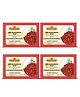 Bhudevam Naturals Khadi Red Sandalwood Soap For Natural Skin Brightening & Tan Removal Bath Soap - 500g (Pack of 4)