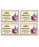 Bhudevam Naturals Khadi Saffron Handmade Bath Soap for Skin Brightening & Glow Boosting - 500 g (Pack of 4)
