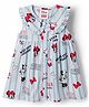 Babyhug Disney Cotton Woven Frock with Minnie Mouse Graphics Blue 18-24 Months