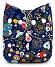 The Mom Store Cotton Printed Re-Usable Cloth Diaper - Blue