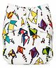 The Mom Store Cotton Kite Printed Re-Usable Cloth Diaper - White