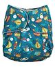 The Mom Store Cotton Car Printed Re-Usable Cloth Diaper - Teal Blue