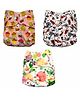 The Mom Store Cotton Printed Combo of 3 Re-Usable Diaper - Multicolour