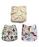 The Mom Store Cotton Printed Combo of 3 Re-Usable Diaper - Multicolour