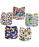 The Mom Store Cotton Printed Combo of 5 Re-Usable Diaper - Multicolour