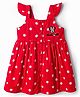 Babyhug Disney Cotton Woven Frock with Minnie Mouse Graphics Red 12-18 Months