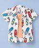 Dapper Dudes Woven Half Sleeves Surfing Boat Printed Shirt With Attached Tee - Peach
