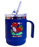 FunBlast Vacuum Insulated Stainless-Steel Mug with Lid & Straw - 400 ml (Multicolor)