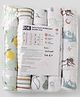 Zoe 100% Cotton Muslin Multipurpose Swaddle Wrap Pack of 5 Little Wanderer Set | Fruits & Sea Prints - Multicolour | Soft & Breathable Fabric | Lightweight & Comfortable | Newborn Essential