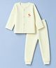 Little Darlings Cotton Knit Full Sleeves Thermal Inner Wear With Duck Print - Cream