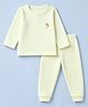 Little Darlings Cotton Knit Full Sleeves Thermal Inner Wear With Duck Print - Cream