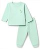 Little Darlings Cotton Knit Full Sleeves Thermal Inner Wear With Dino Print - Green