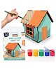 Webby Wooden DIY Paint Mini House Art and Craft Toy | Birthday Return Gift | Colour Paint Activity Kit for Kids