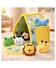 Webby 16 cm Adorable Wild Animals Jungle House Soft Toy  with Carry Case for Girls and Boys Pack of 6 - Multicolor