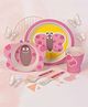 THE BAMBOO CO Blissful Butterfly Bamboo Kids Dinner /Feeding Set of 5- Round Edition
