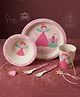 THE BAMBOO CO Fluttering Fairy Bamboo Kids Dinner /Feeding Set of 5- Round Edition