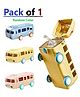 ADKD Kids Bus Shape Insulated Water Bottle with Straw Sipper & Leakproof Lid, 500 ml (Pack of 1,Random Color)