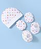 Ben Benny Interlock Knit Cap, Mitten & Booties Set With Heart Print White - Diameter 15 cm