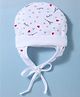 Ben Benny Interlock Knit Cap With Heart Print White - Diameter 14.5 cm