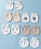 Ben Benny Interlock Knit Mittens With Tree & Koala Print Pack of 6 - White , Brown & Cream