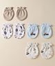 Ben Benny Interlock Knit Mittens with Nautical , Animal & Vehicle Print Pack Of 4 - White ,  Brown & Blue