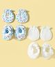 Ben Benny Interlock Knit Mittens and Booties Set With Rainbow Print Pack of 2 - White & Light Blue