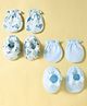 Ben Benny Interlock Knit Mittens and Booties Set With Whale Print Pack of 2 - Light Blue