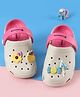 Cute Walk by Babyhug Backstrap Closure Clogs With Floral & Duck Applique - Pink