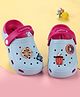 Cute Walk by Babyhug Back Strap Closure Clogs With Donut & Butterfly Applique - Dark Pink