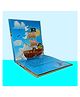 Pop Up Story Books - Turtle and Chameleon Treasure Hunt Pop Story Book,  Purple Turtle Pop up story Books for children