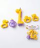 KiddyBuddy 5 Pieces Rattle Toy Set - Yellow & Purple
