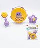 KiddyBuddy 3 Pieces Rattle Toy With Dafli - Yellow & Purple