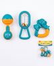 KiddyBuddy 3 Pieces Rattle Pop Toy -Light Blue