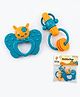 KiddyBuddy 2 Pieces Rattle Pop Toy With Butterfly for Kids - Light Blue