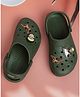 Kidsville Naruto Shippuden Featuring Character Applique Detailed Perforated Slingback Clogs - Green
